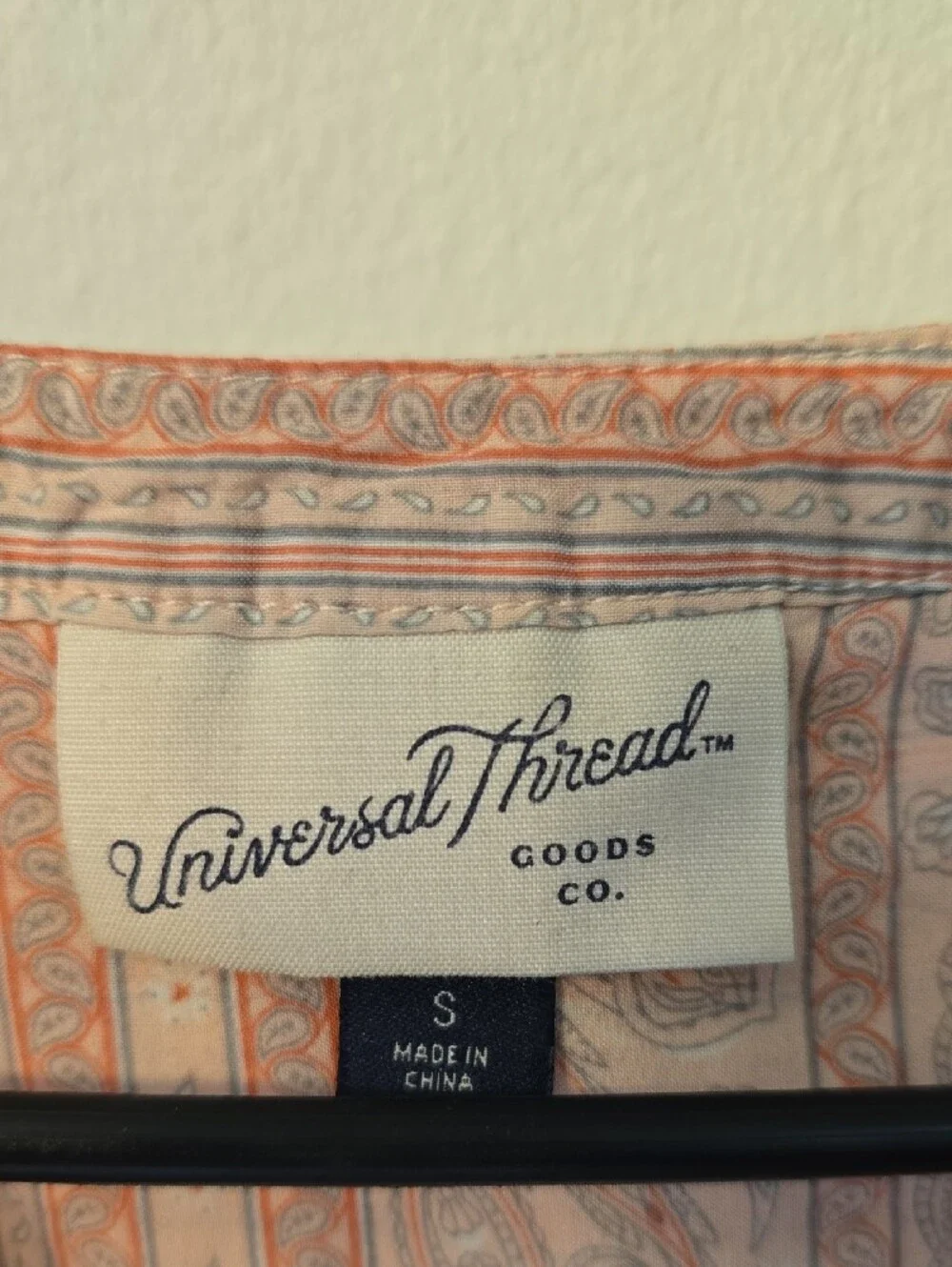 Universal Thread Pink Paisley Ruffle Front Blouse - Picture 2 of 8